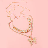 Diamond Butterfly Necklace